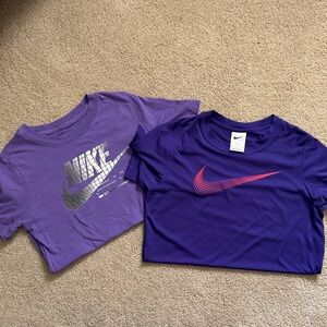 Nike Kids Purple Short Sleeve Tees Size M